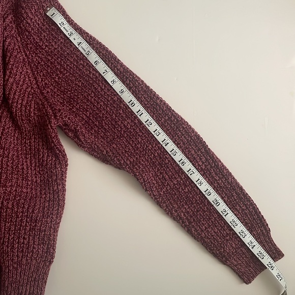 NWT Emerson Fry Sweater RYAN - MARLED DUSTY ROSE + MERLOT ORGANIC - Picture 7 of 7